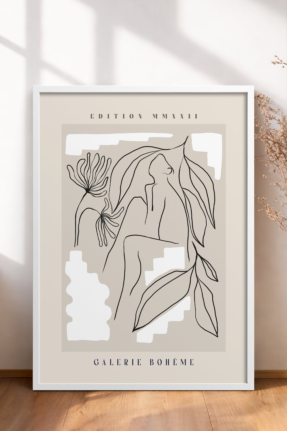 HOMEPACK Ahşap Çerçeveli Tablo Çerçeveli Poster Sanatsal Modern Duvar Dekoru ABSTRACT-142