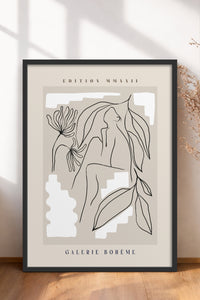 HOMEPACK Ahşap Çerçeveli Tablo Çerçeveli Poster Sanatsal Modern Duvar Dekoru ABSTRACT-142