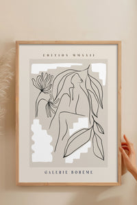 HOMEPACK Ahşap Çerçeveli Tablo Çerçeveli Poster Sanatsal Modern Duvar Dekoru ABSTRACT-142