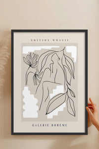 HOMEPACK Ahşap Çerçeveli Tablo Çerçeveli Poster Sanatsal Modern Duvar Dekoru ABSTRACT-142