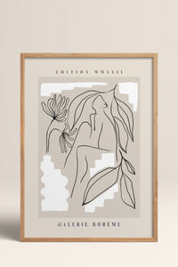 HOMEPACK Ahşap Çerçeveli Tablo Çerçeveli Poster Sanatsal Modern Duvar Dekoru ABSTRACT-142