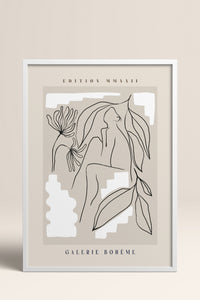 HOMEPACK Ahşap Çerçeveli Tablo Çerçeveli Poster Sanatsal Modern Duvar Dekoru ABSTRACT-142