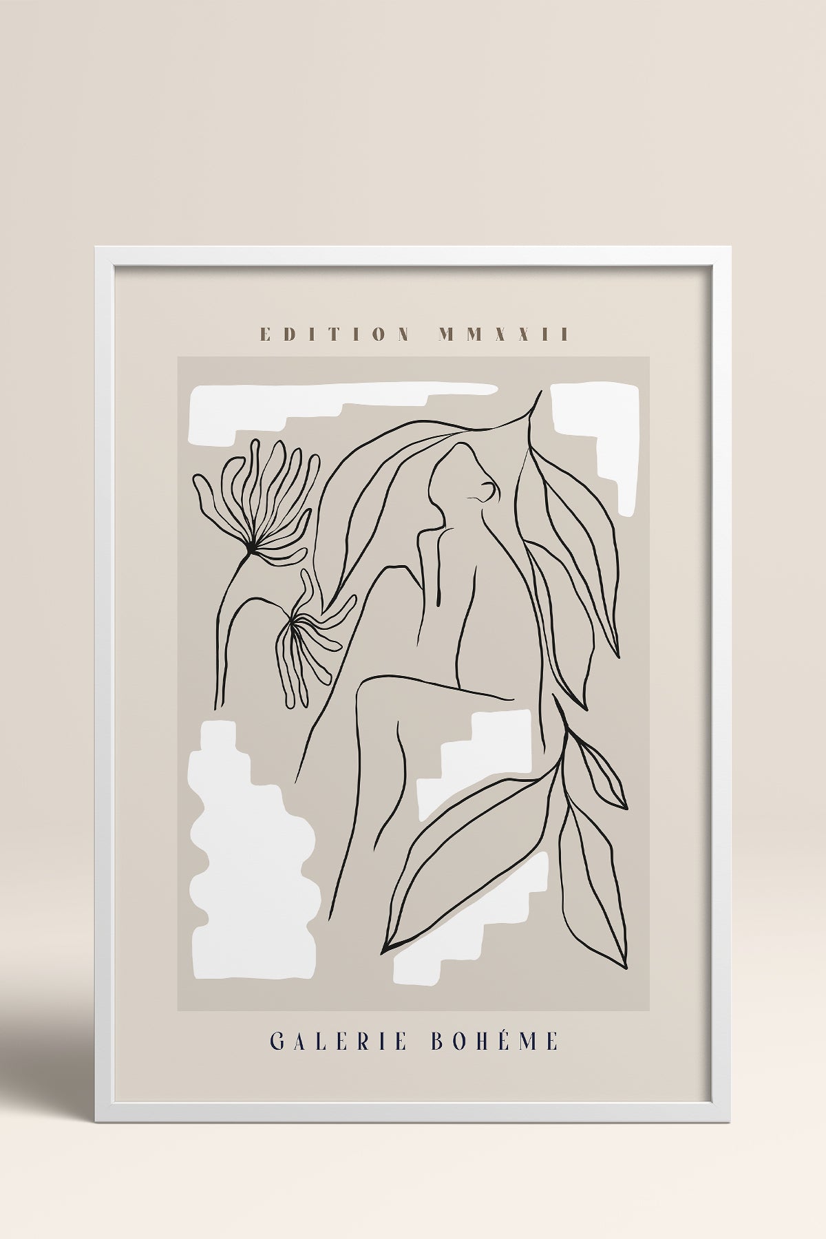HOMEPACK Ahşap Çerçeveli Tablo Çerçeveli Poster Sanatsal Modern Duvar Dekoru ABSTRACT-142