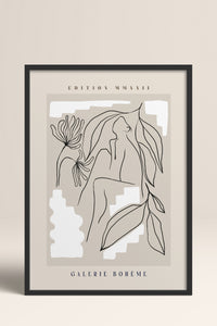 HOMEPACK Ahşap Çerçeveli Tablo Çerçeveli Poster Sanatsal Modern Duvar Dekoru ABSTRACT-142