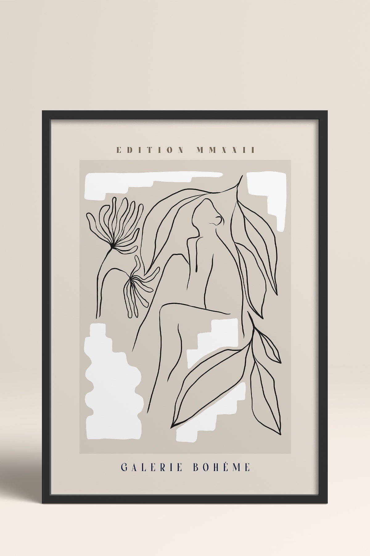 HOMEPACK Ahşap Çerçeveli Tablo Çerçeveli Poster Sanatsal Modern Duvar Dekoru ABSTRACT-142