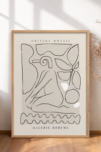 HOMEPACK Ahşap Çerçeveli Tablo Çerçeveli Poster Sanatsal Modern Duvar Dekoru ABSTRACT-144
