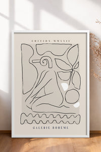 HOMEPACK Ahşap Çerçeveli Tablo Çerçeveli Poster Sanatsal Modern Duvar Dekoru ABSTRACT-144