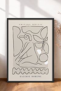 HOMEPACK Ahşap Çerçeveli Tablo Çerçeveli Poster Sanatsal Modern Duvar Dekoru ABSTRACT-144