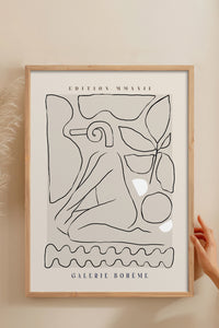HOMEPACK Ahşap Çerçeveli Tablo Çerçeveli Poster Sanatsal Modern Duvar Dekoru ABSTRACT-144