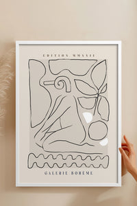HOMEPACK Ahşap Çerçeveli Tablo Çerçeveli Poster Sanatsal Modern Duvar Dekoru ABSTRACT-144