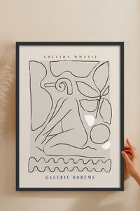 HOMEPACK Ahşap Çerçeveli Tablo Çerçeveli Poster Sanatsal Modern Duvar Dekoru ABSTRACT-144