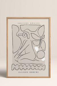 HOMEPACK Ahşap Çerçeveli Tablo Çerçeveli Poster Sanatsal Modern Duvar Dekoru ABSTRACT-144