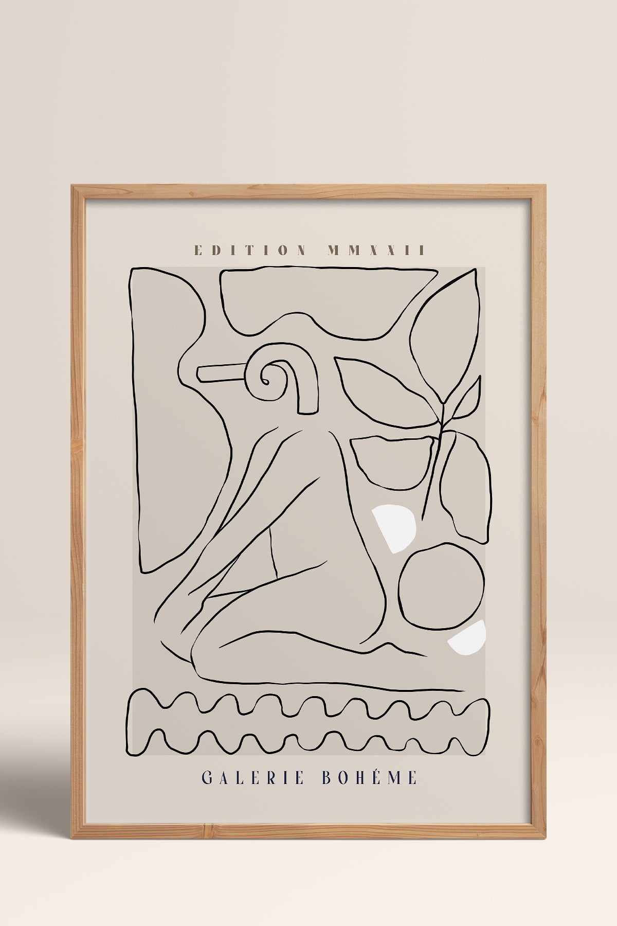 HOMEPACK Ahşap Çerçeveli Tablo Çerçeveli Poster Sanatsal Modern Duvar Dekoru ABSTRACT-144
