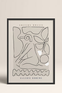 HOMEPACK Ahşap Çerçeveli Tablo Çerçeveli Poster Sanatsal Modern Duvar Dekoru ABSTRACT-144