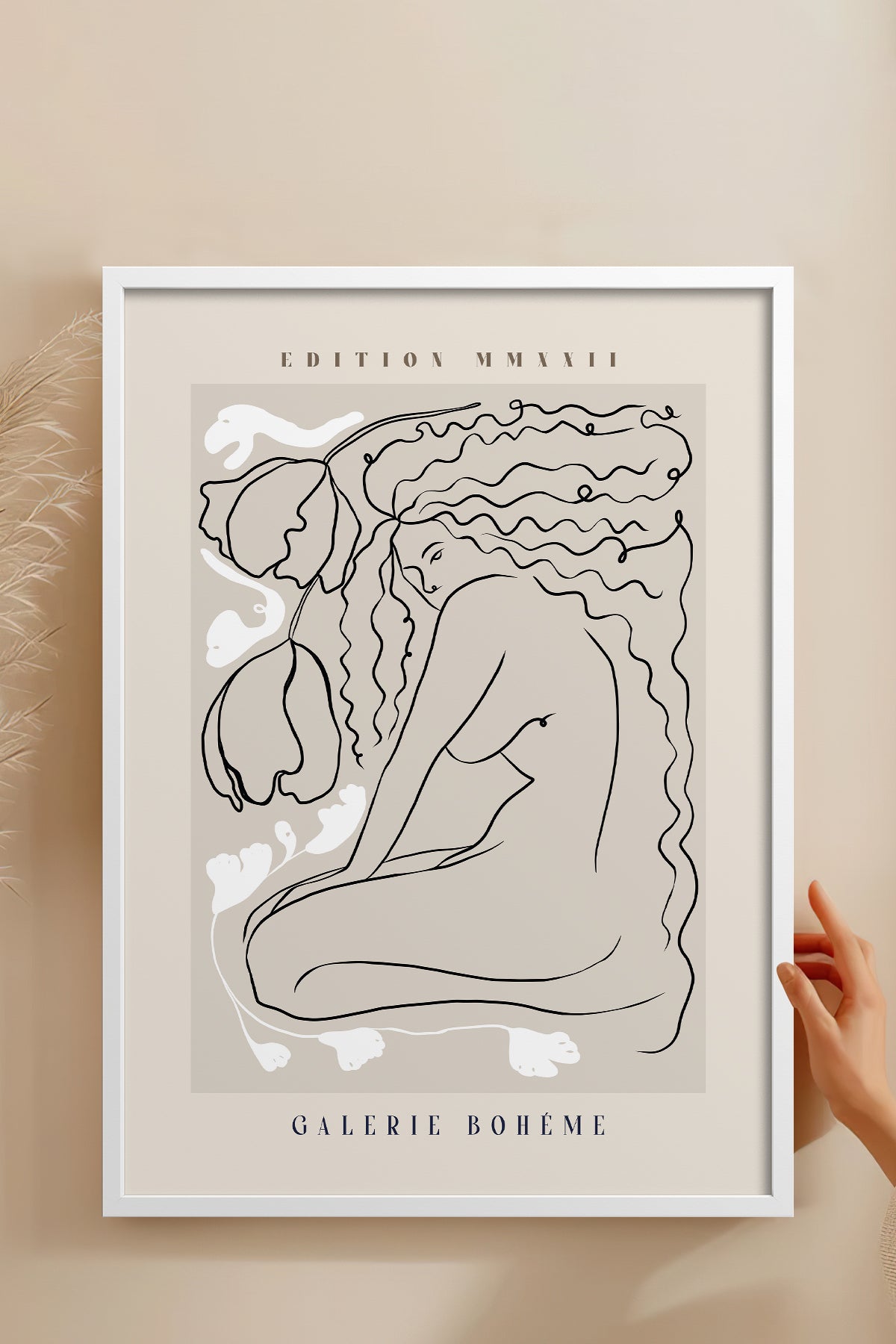 HOMEPACK Ahşap Çerçeveli Tablo Çerçeveli Poster Sanatsal Modern Duvar Dekoru ABSTRACT-145