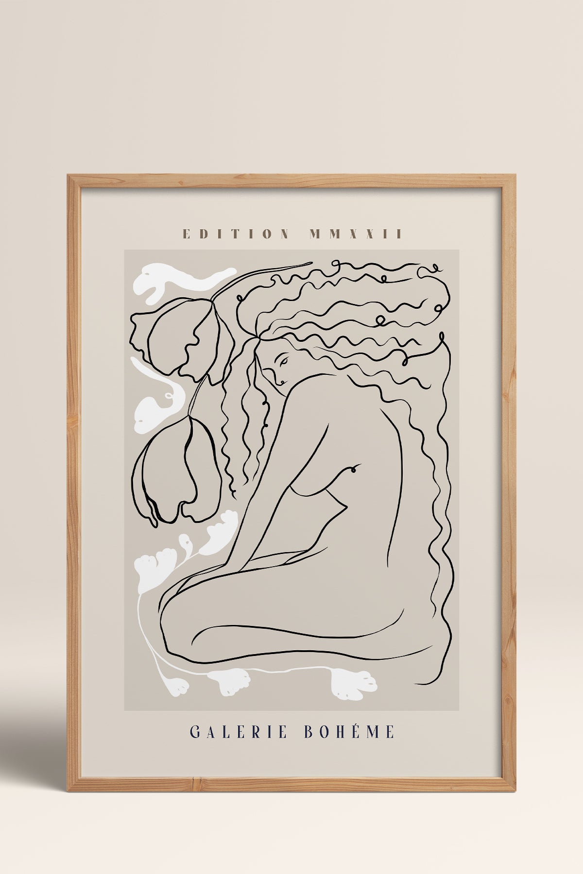 HOMEPACK Ahşap Çerçeveli Tablo Çerçeveli Poster Sanatsal Modern Duvar Dekoru ABSTRACT-145