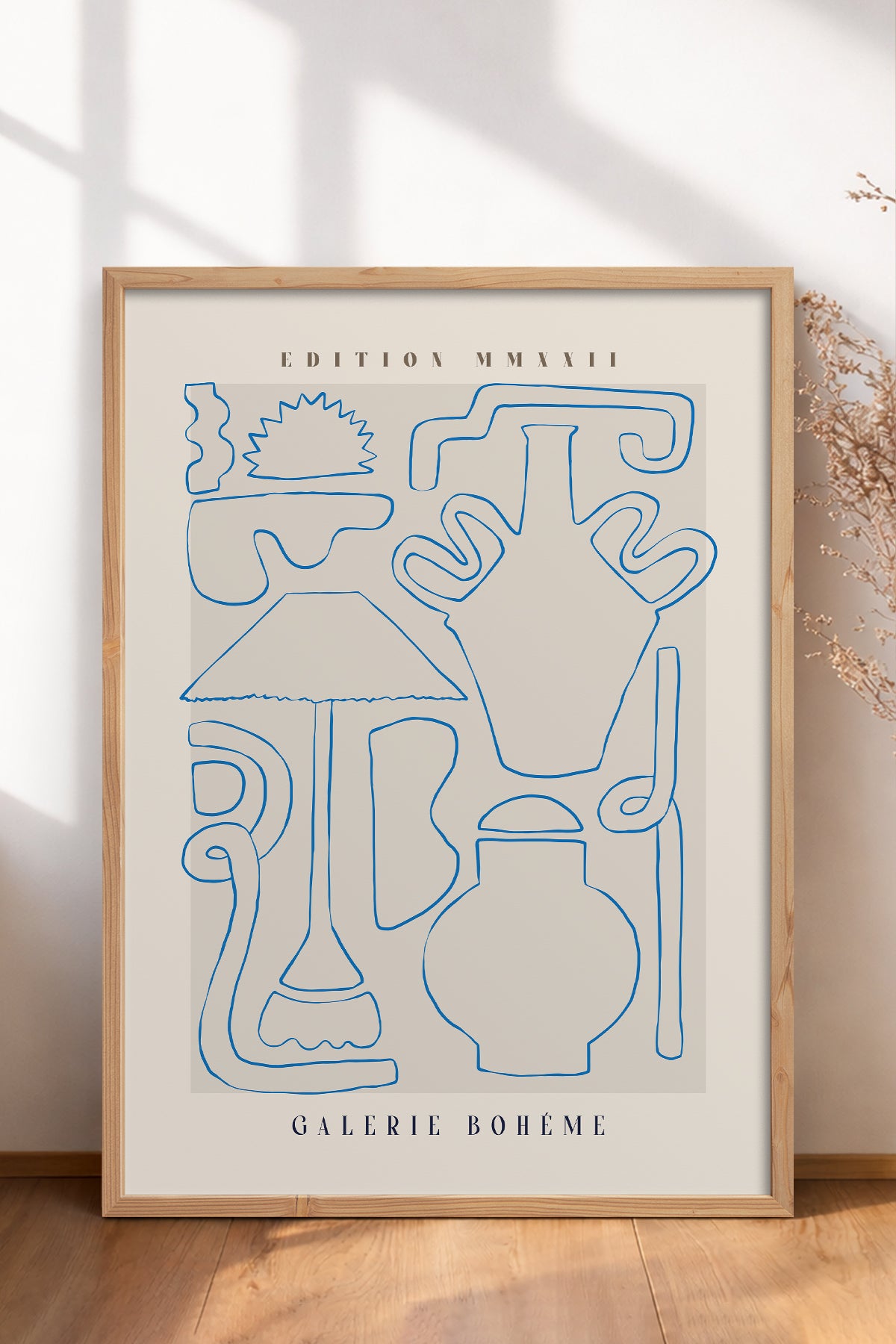 HOMEPACK Ahşap Çerçeveli Tablo Çerçeveli Poster Sanatsal Modern Duvar Dekoru ABSTRACT-147