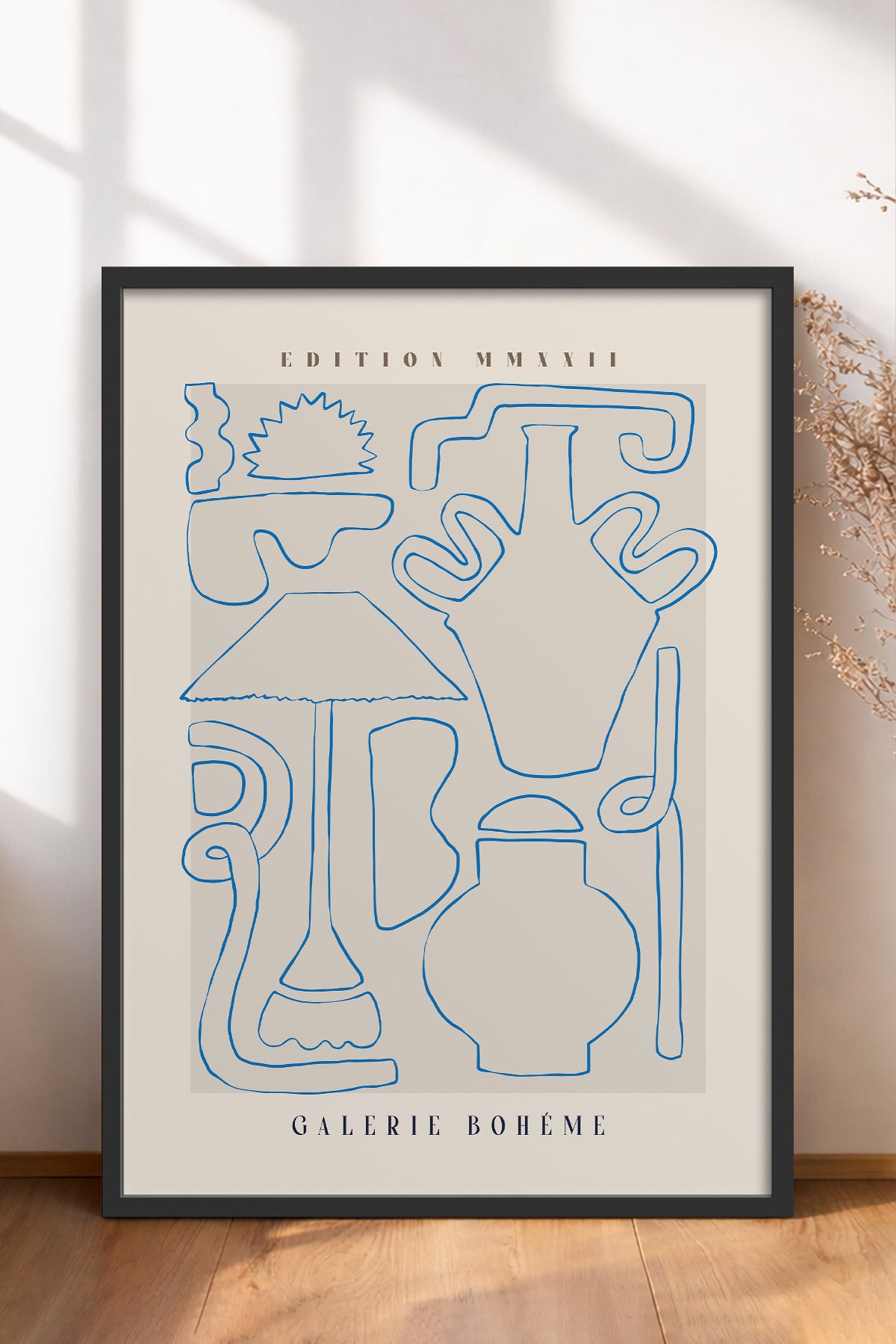 HOMEPACK Ahşap Çerçeveli Tablo Çerçeveli Poster Sanatsal Modern Duvar Dekoru ABSTRACT-147