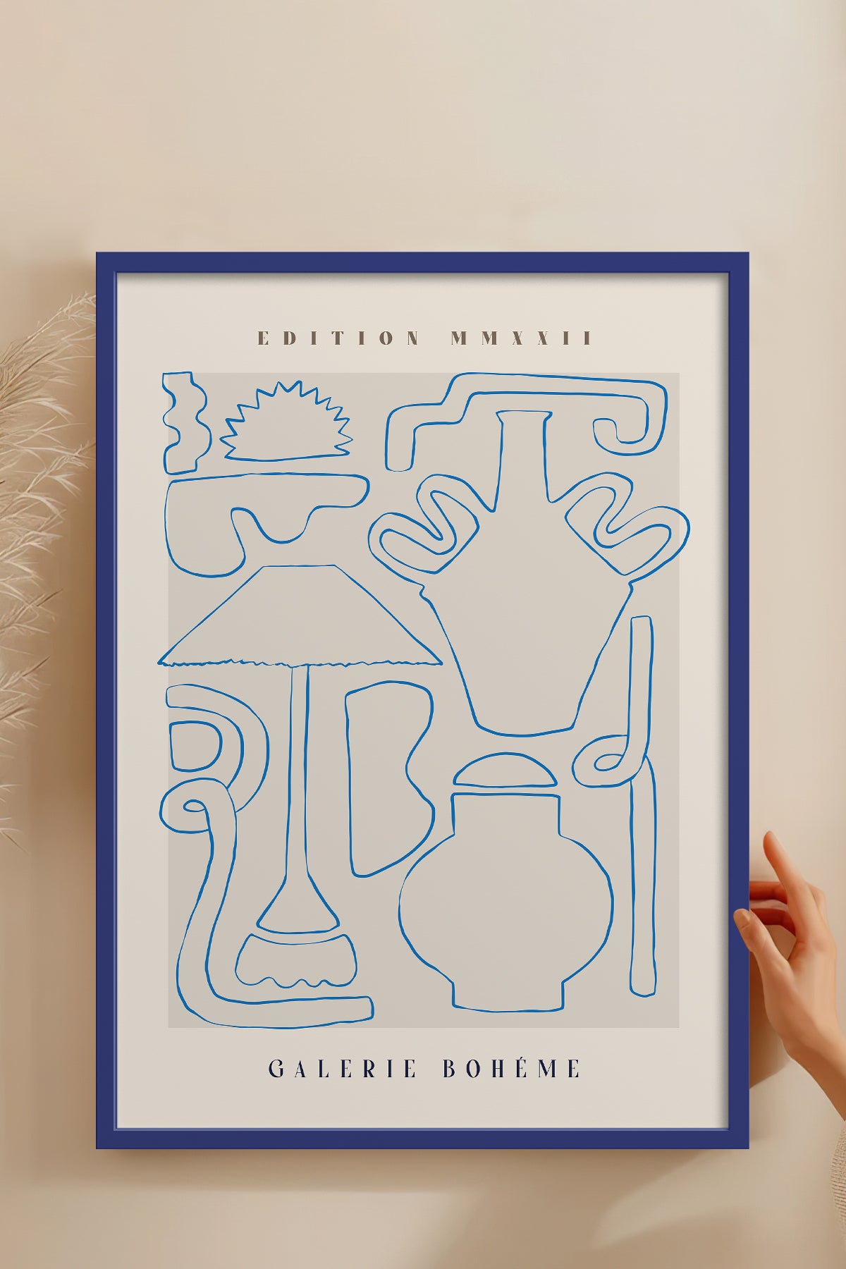 HOMEPACK Ahşap Çerçeveli Tablo Çerçeveli Poster Sanatsal Modern Duvar Dekoru ABSTRACT-147
