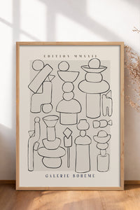 HOMEPACK Ahşap Çerçeveli Tablo Çerçeveli Poster Sanatsal Modern Duvar Dekoru ABSTRACT-148