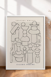 HOMEPACK Ahşap Çerçeveli Tablo Çerçeveli Poster Sanatsal Modern Duvar Dekoru ABSTRACT-148
