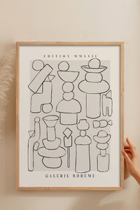 HOMEPACK Ahşap Çerçeveli Tablo Çerçeveli Poster Sanatsal Modern Duvar Dekoru ABSTRACT-148