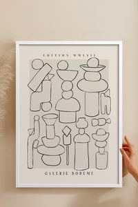 HOMEPACK Ahşap Çerçeveli Tablo Çerçeveli Poster Sanatsal Modern Duvar Dekoru ABSTRACT-148