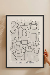 HOMEPACK Ahşap Çerçeveli Tablo Çerçeveli Poster Sanatsal Modern Duvar Dekoru ABSTRACT-148