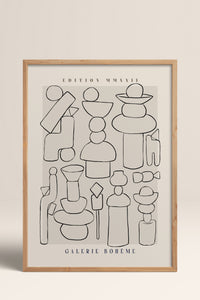 HOMEPACK Ahşap Çerçeveli Tablo Çerçeveli Poster Sanatsal Modern Duvar Dekoru ABSTRACT-148