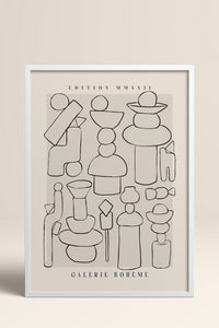 HOMEPACK Ahşap Çerçeveli Tablo Çerçeveli Poster Sanatsal Modern Duvar Dekoru ABSTRACT-148