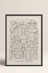 HOMEPACK Ahşap Çerçeveli Tablo Çerçeveli Poster Sanatsal Modern Duvar Dekoru ABSTRACT-148
