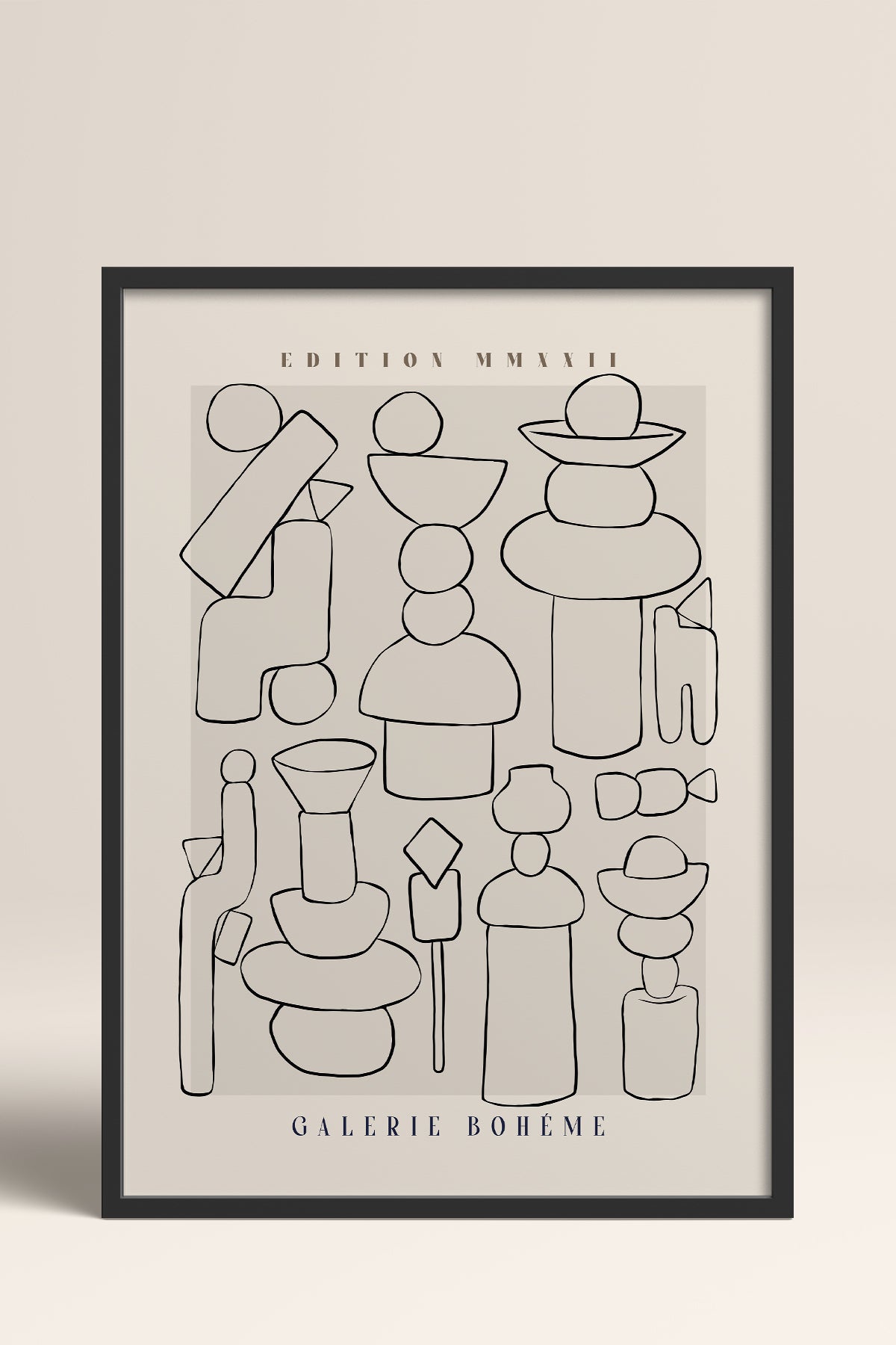 HOMEPACK Ahşap Çerçeveli Tablo Çerçeveli Poster Sanatsal Modern Duvar Dekoru ABSTRACT-148