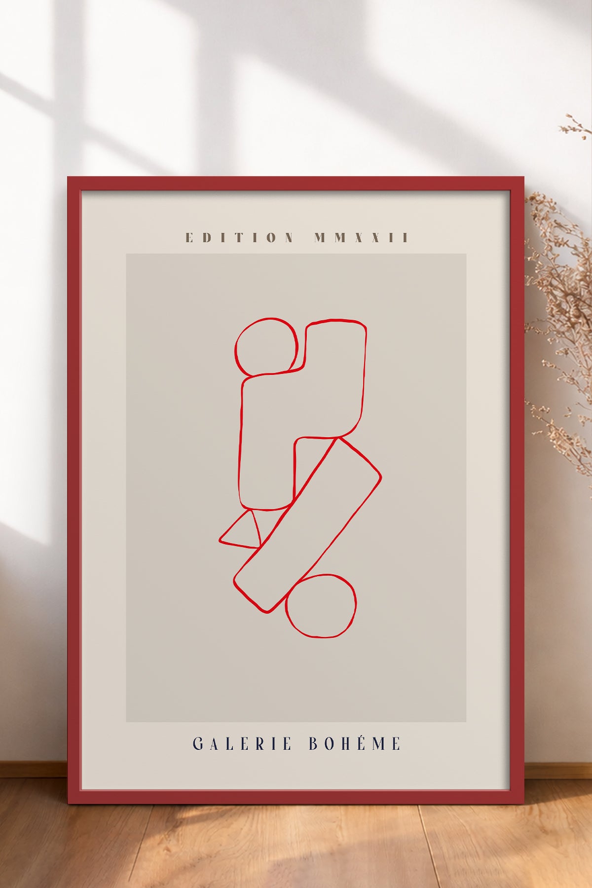 HOMEPACK Ahşap Çerçeveli Tablo Çerçeveli Poster Sanatsal Modern Duvar Dekoru ABSTRACT-149