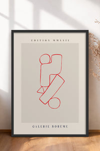 HOMEPACK Ahşap Çerçeveli Tablo Çerçeveli Poster Sanatsal Modern Duvar Dekoru ABSTRACT-149
