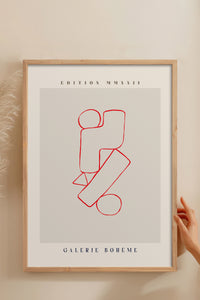 HOMEPACK Ahşap Çerçeveli Tablo Çerçeveli Poster Sanatsal Modern Duvar Dekoru ABSTRACT-149