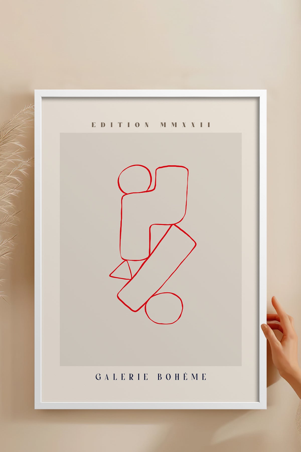 HOMEPACK Ahşap Çerçeveli Tablo Çerçeveli Poster Sanatsal Modern Duvar Dekoru ABSTRACT-149