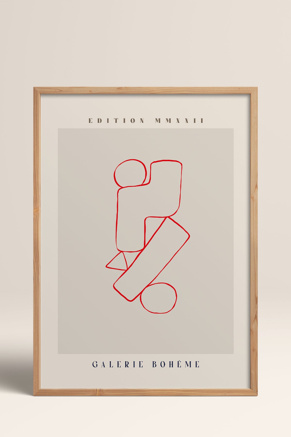 HOMEPACK Ahşap Çerçeveli Tablo Çerçeveli Poster Sanatsal Modern Duvar Dekoru ABSTRACT-149