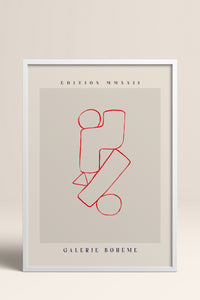 HOMEPACK Ahşap Çerçeveli Tablo Çerçeveli Poster Sanatsal Modern Duvar Dekoru ABSTRACT-149