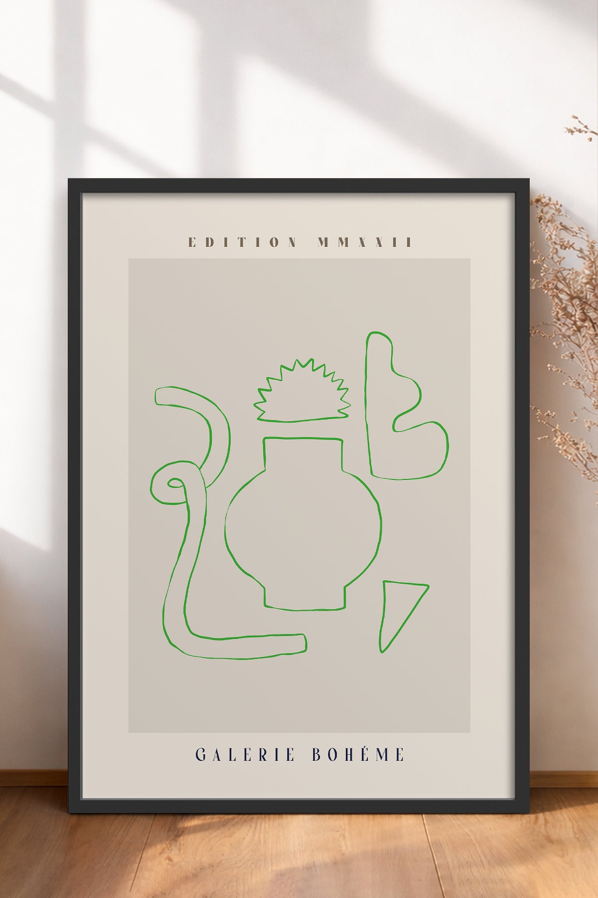 HOMEPACK Ahşap Çerçeveli Tablo Çerçeveli Poster Sanatsal Modern Duvar Dekoru ABSTRACT-150
