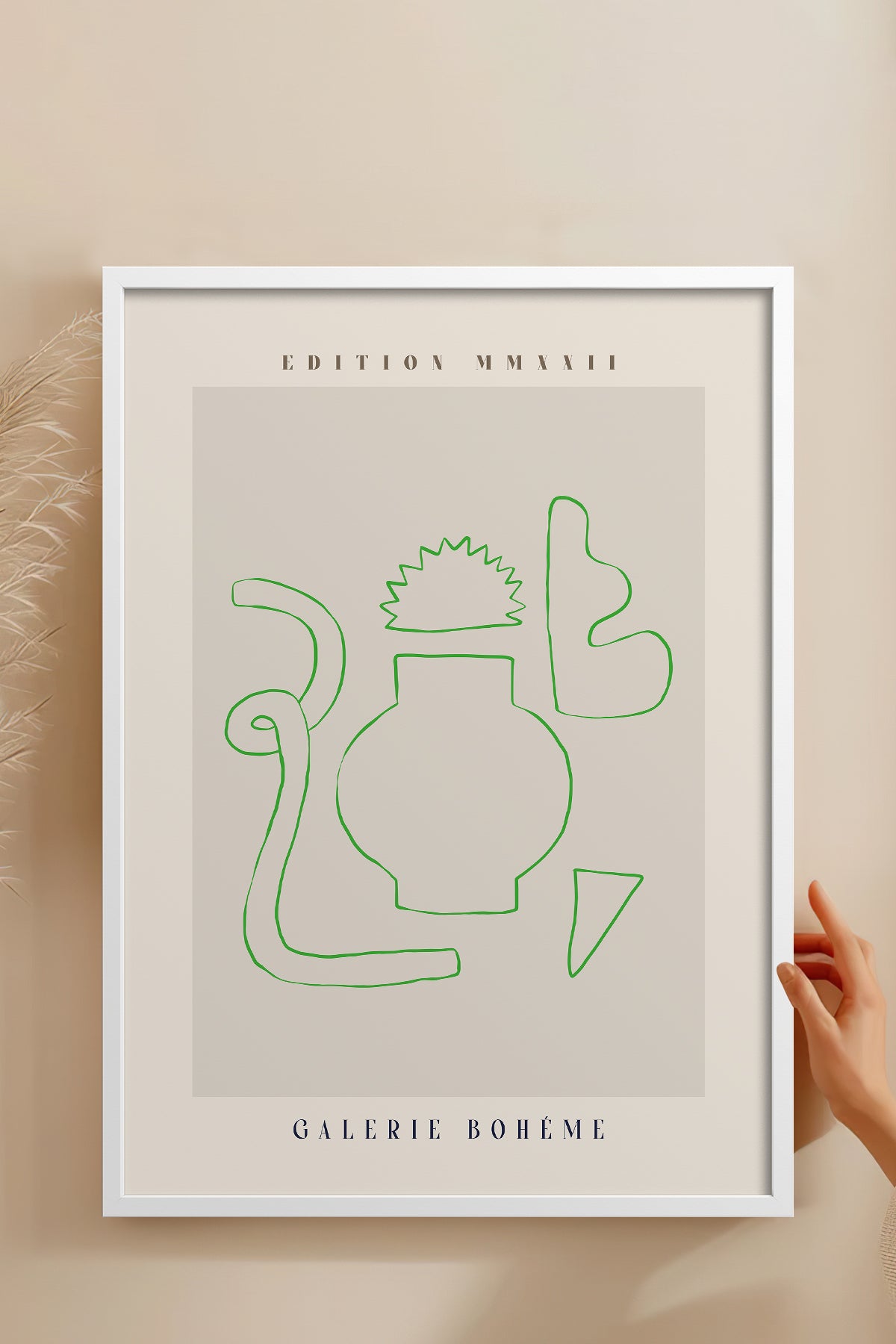 HOMEPACK Ahşap Çerçeveli Tablo Çerçeveli Poster Sanatsal Modern Duvar Dekoru ABSTRACT-150