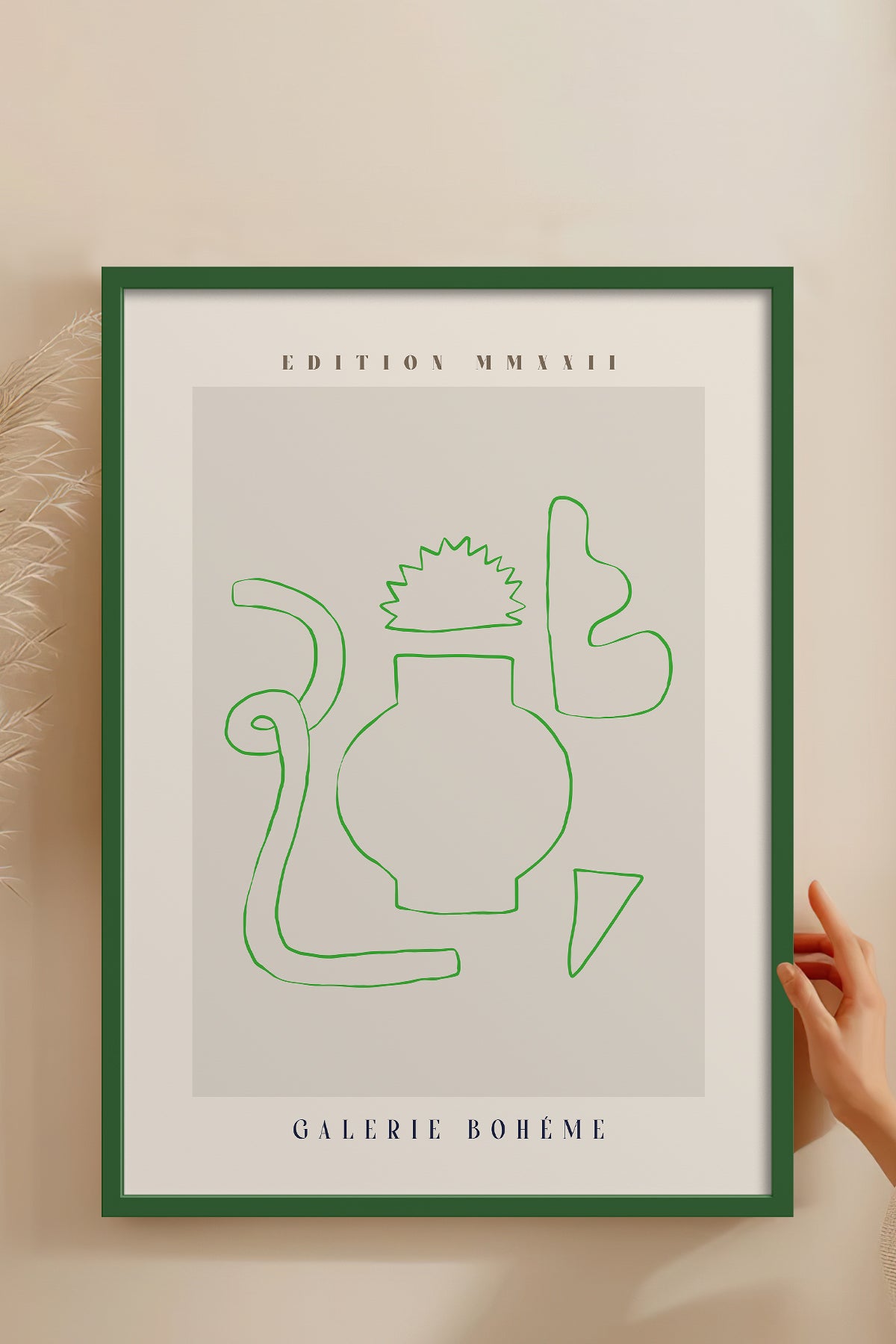 HOMEPACK Ahşap Çerçeveli Tablo Çerçeveli Poster Sanatsal Modern Duvar Dekoru ABSTRACT-150