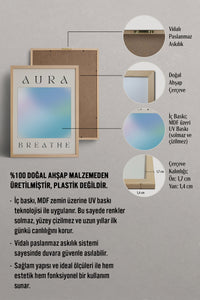 HOMEPACK Ahşap Çerçeveli Tablo Çerçeveli Poster Sanatsal Modern Duvar Dekoru ABSTRACT-151