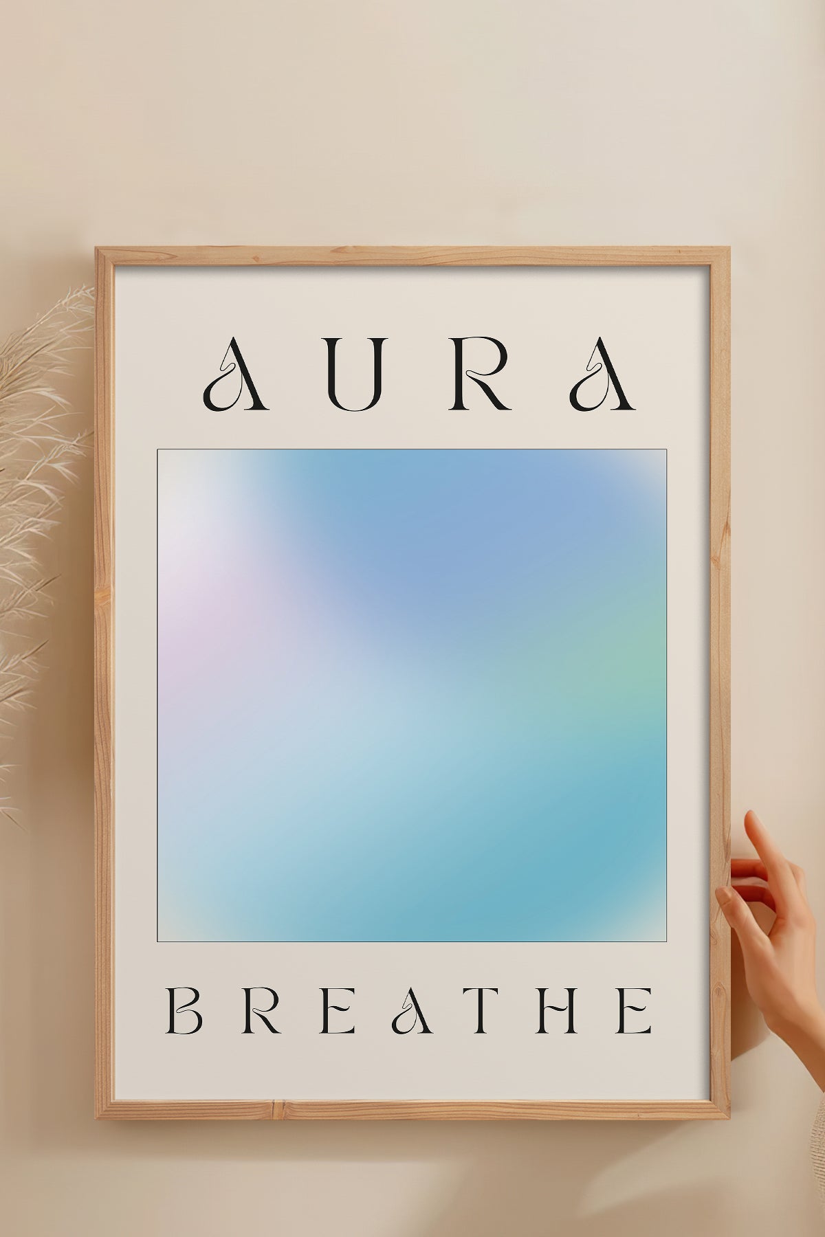 HOMEPACK Ahşap Çerçeveli Tablo Çerçeveli Poster Sanatsal Modern Duvar Dekoru ABSTRACT-151