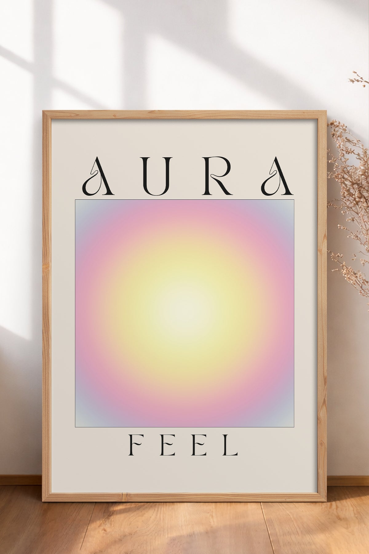 HOMEPACK Ahşap Çerçeveli Tablo Çerçeveli Poster Sanatsal Modern Duvar Dekoru ABSTRACT-152