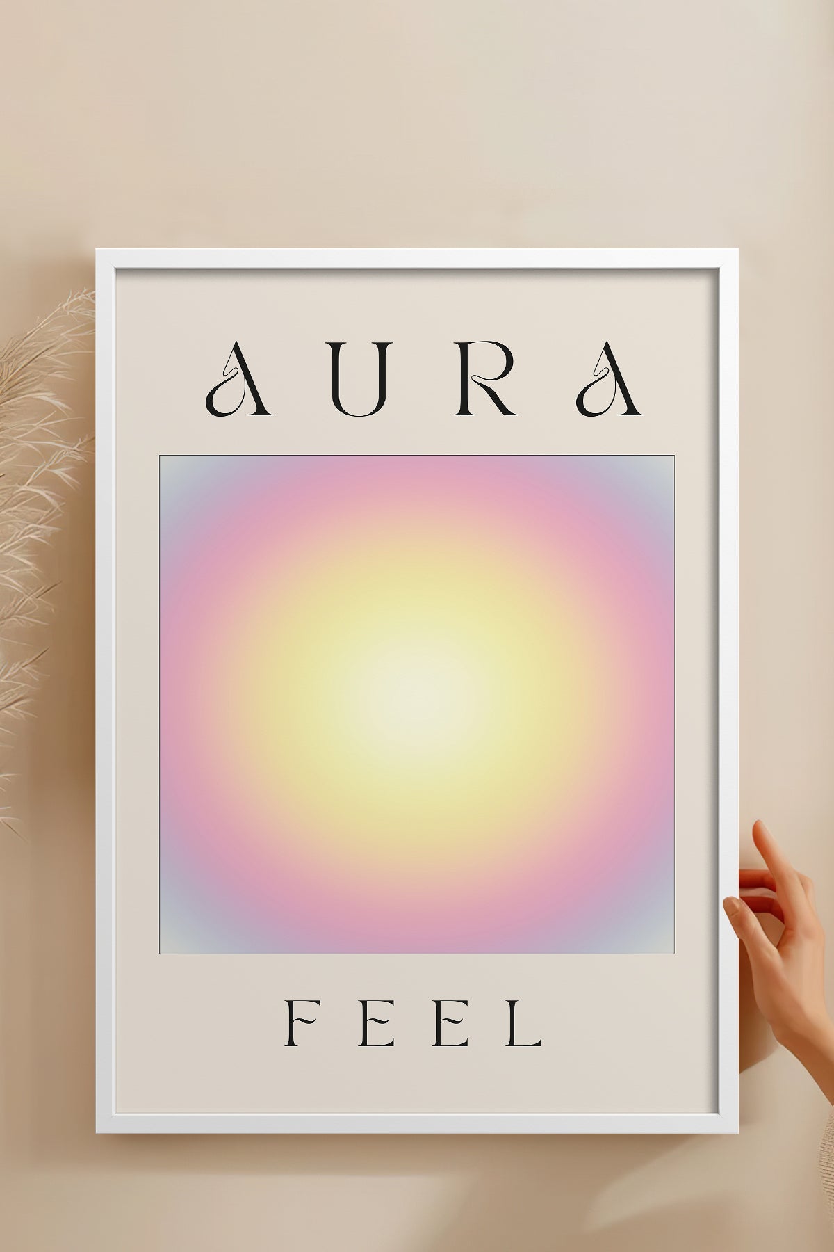 HOMEPACK Ahşap Çerçeveli Tablo Çerçeveli Poster Sanatsal Modern Duvar Dekoru ABSTRACT-152
