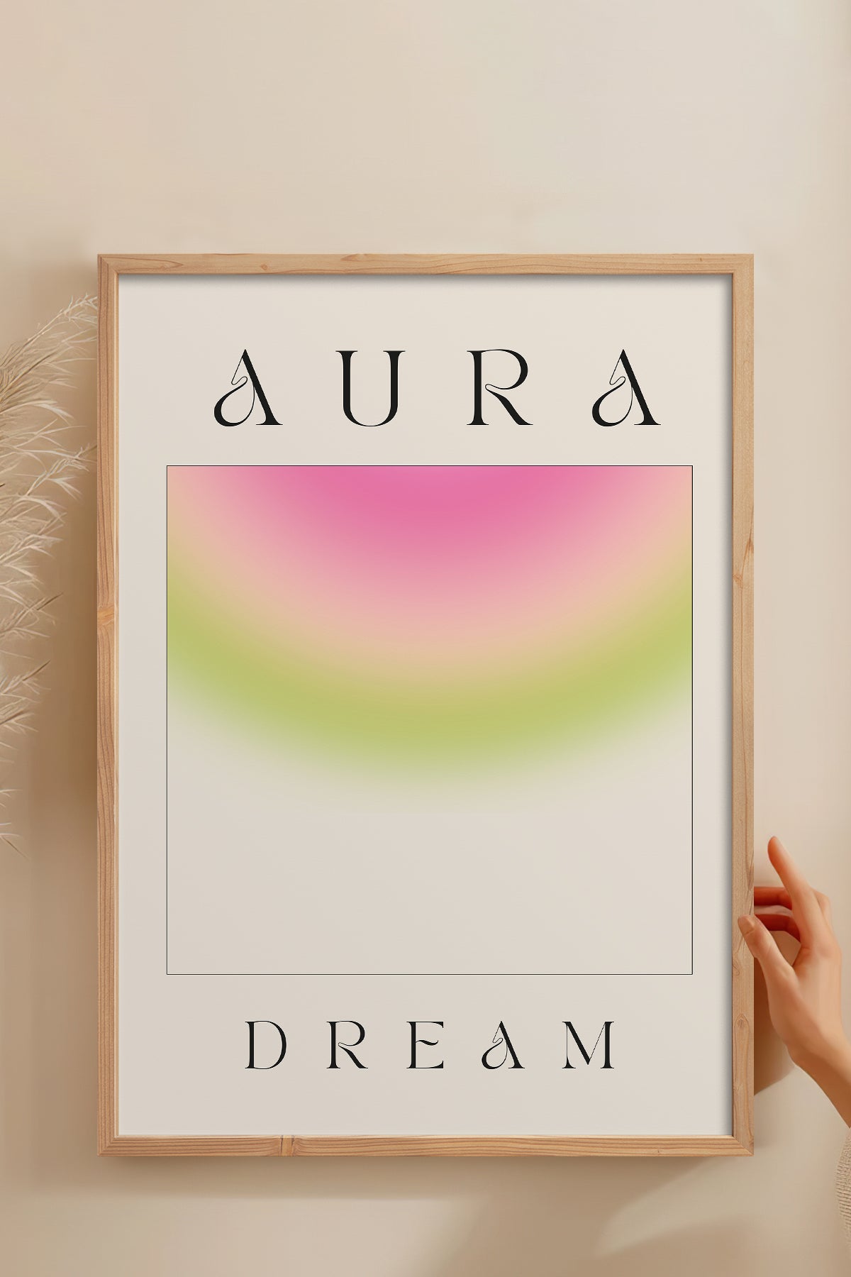 HOMEPACK Ahşap Çerçeveli Tablo Çerçeveli Poster Sanatsal Modern Duvar Dekoru ABSTRACT-153