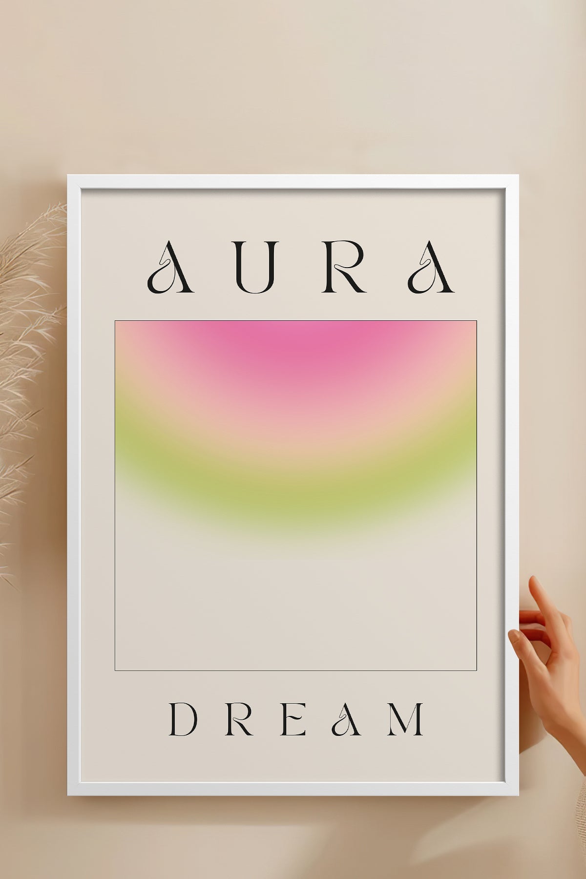 HOMEPACK Ahşap Çerçeveli Tablo Çerçeveli Poster Sanatsal Modern Duvar Dekoru ABSTRACT-153