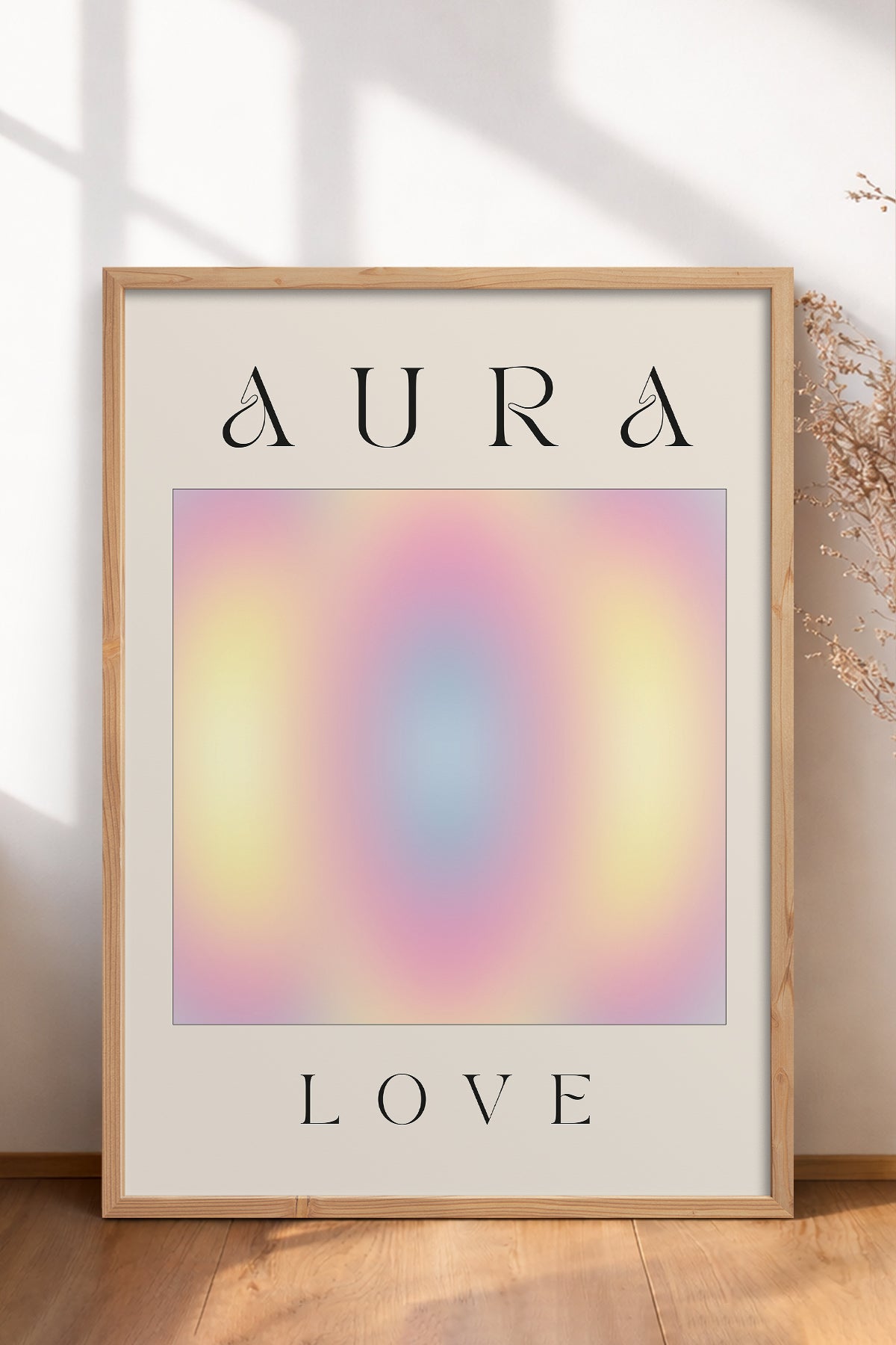 HOMEPACK Ahşap Çerçeveli Tablo Çerçeveli Poster Sanatsal Modern Duvar Dekoru ABSTRACT-154