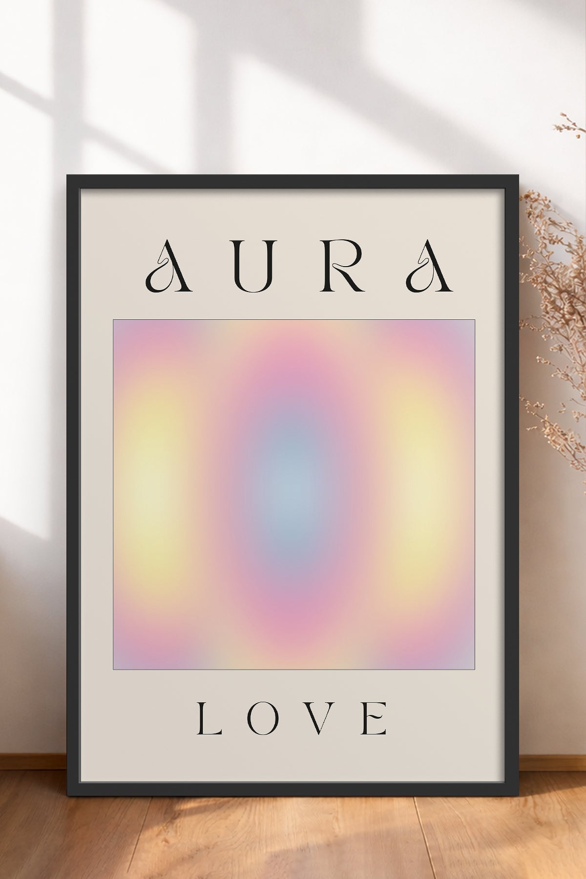 HOMEPACK Ahşap Çerçeveli Tablo Çerçeveli Poster Sanatsal Modern Duvar Dekoru ABSTRACT-154