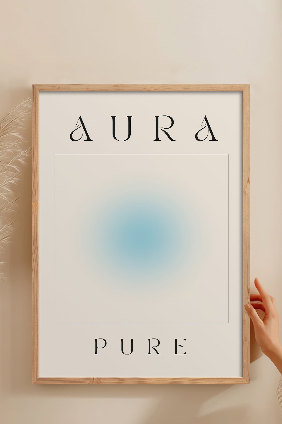 HOMEPACK Ahşap Çerçeveli Tablo Çerçeveli Poster Sanatsal Modern Duvar Dekoru ABSTRACT-155